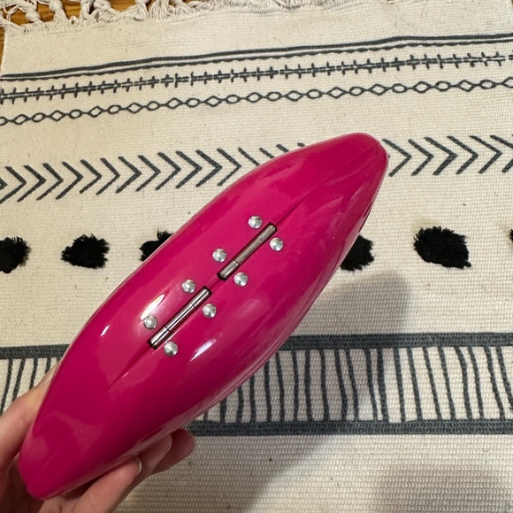 👄 Lulu Guinness Fucsia Pink Lips Novelty Fun Trendy Clutch Purse Handbag Bag - Picture 6 of 13